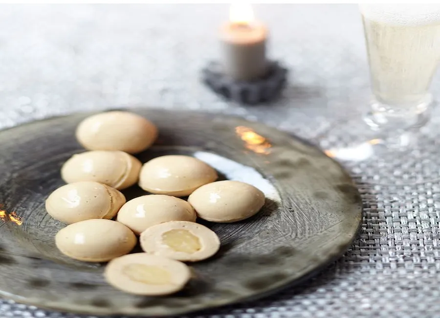 Billes de foie gras au coing d'anne-sophie pic