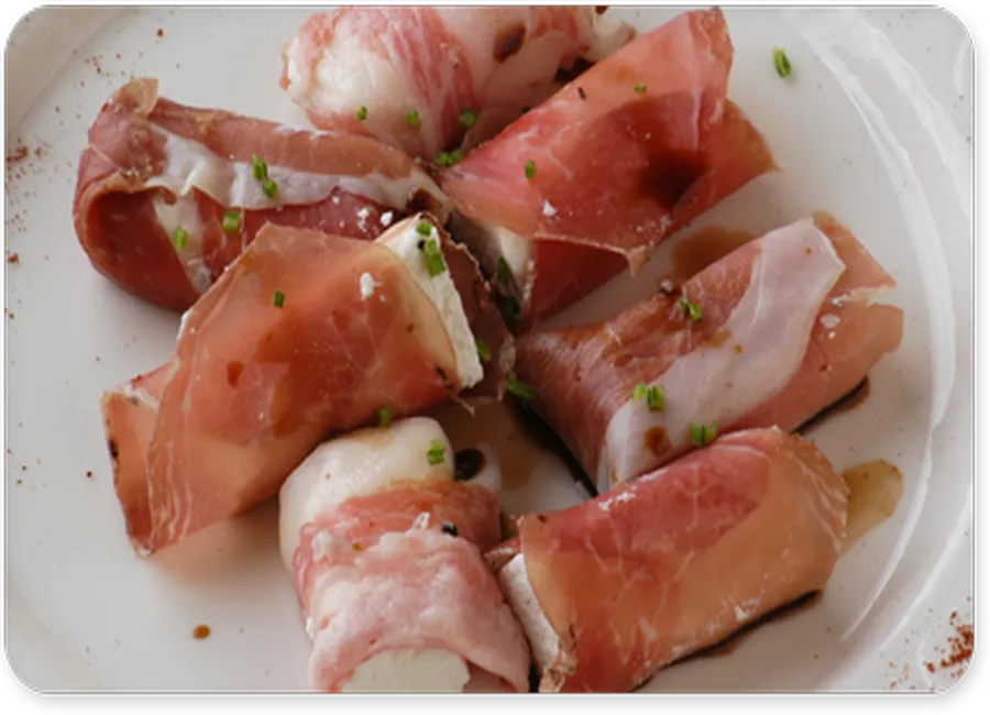 Bouchées de jambon au chèvre