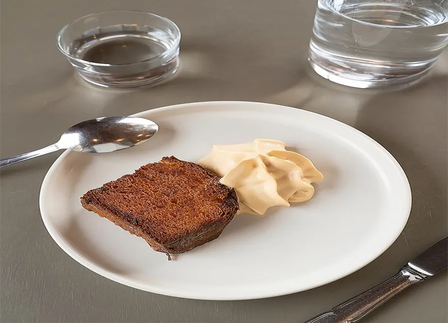 Brioche perdue, mousse caramel
