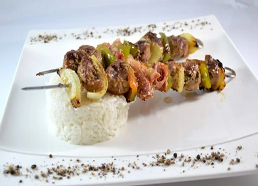 Brochette de rognons de veau au sésame