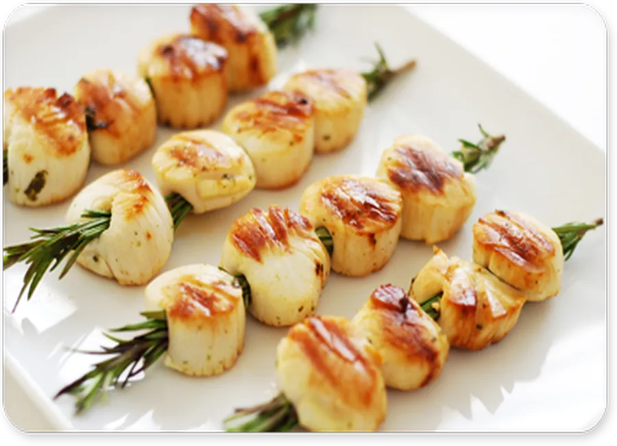 Brochettes de coquilles st-jacques