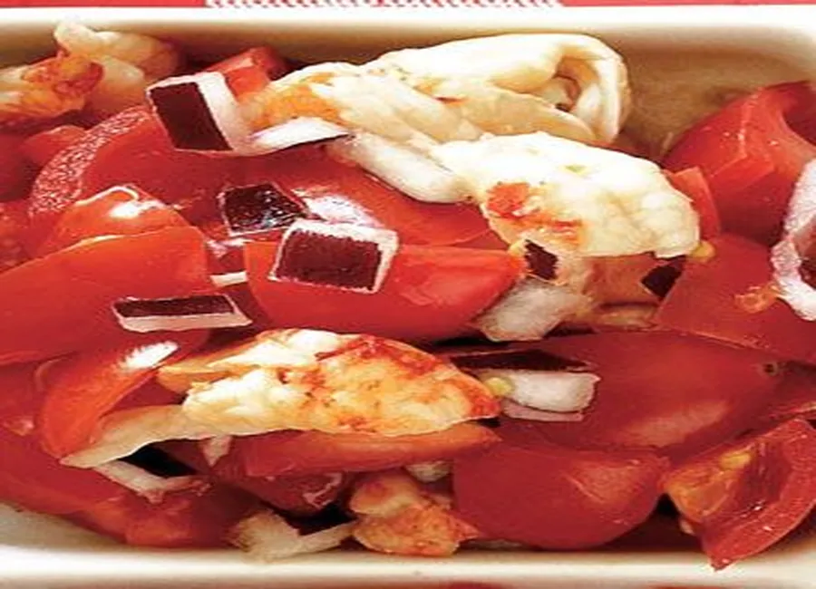 Ceviche de tomates et êcrevisses