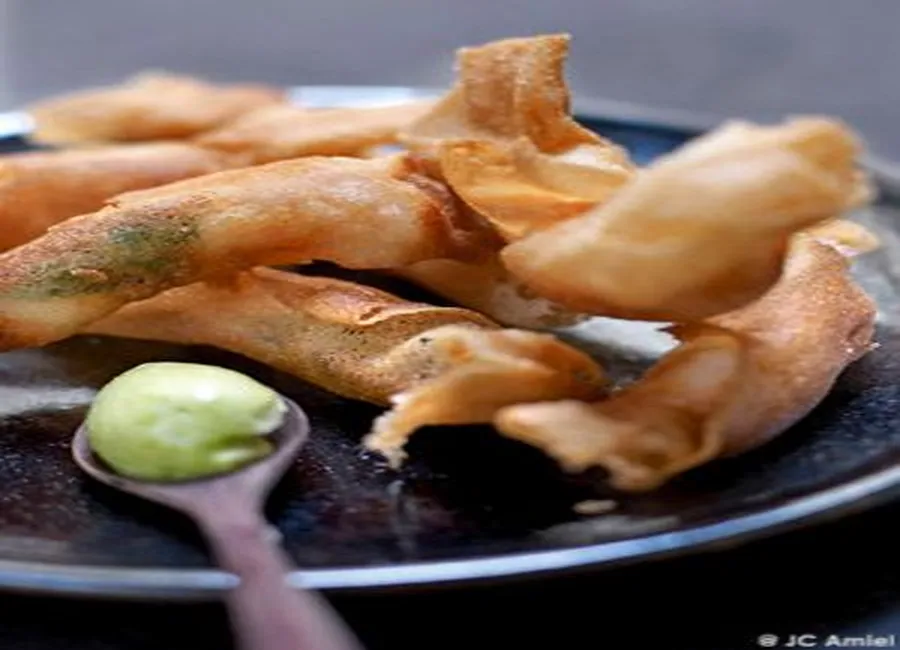 Croustillants de langoustines à la verveine