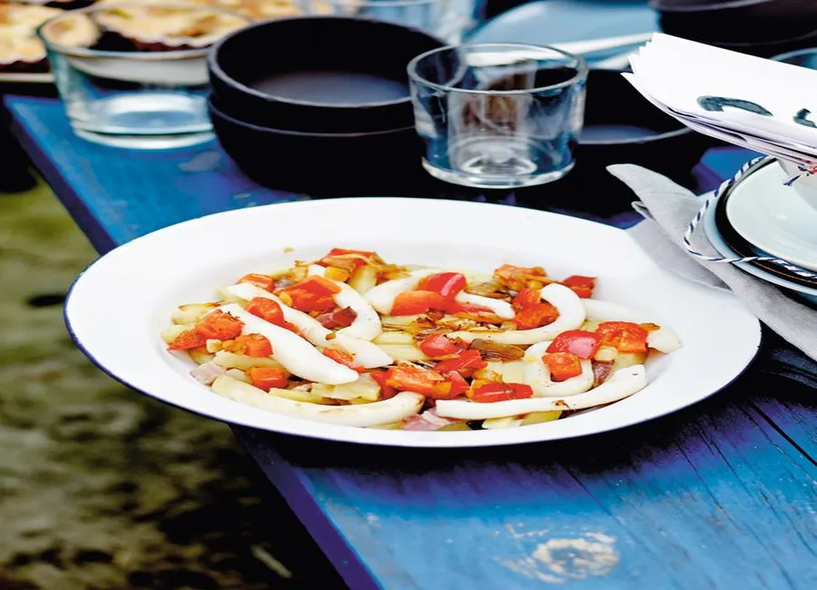 Calamars au safran et pommes de terre