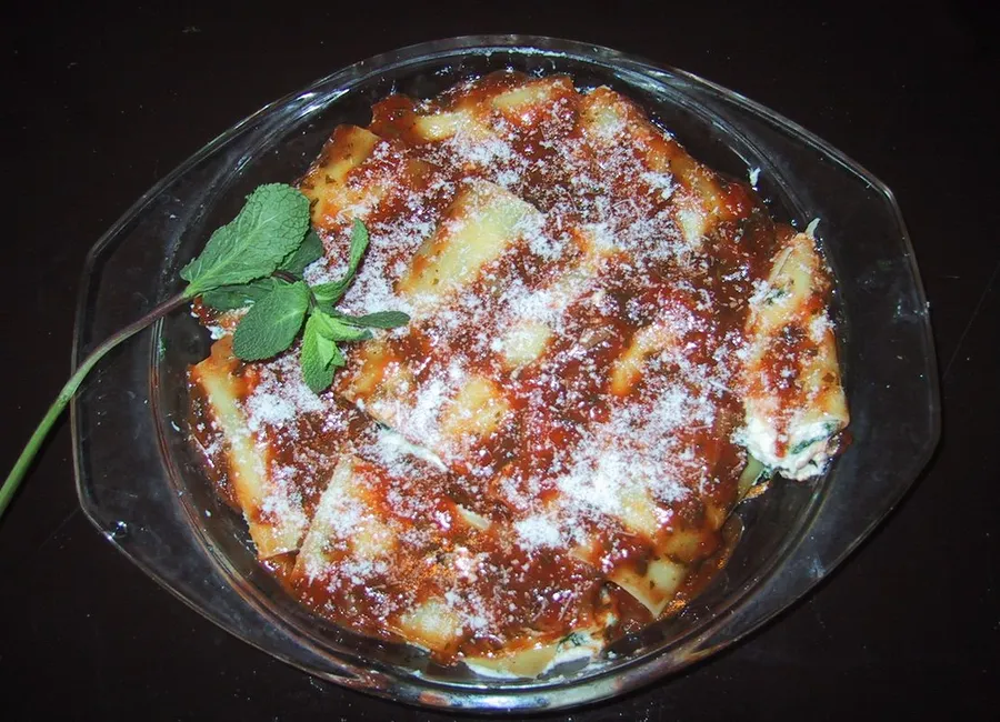Cannelloni à la brousse et aux épinards