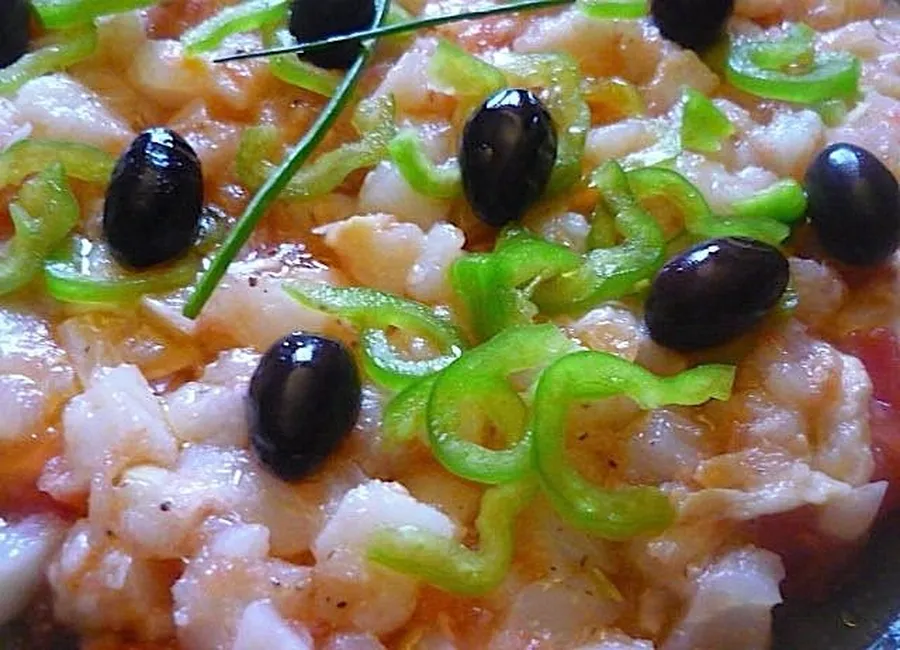 Carpaccio de morue à la catalane