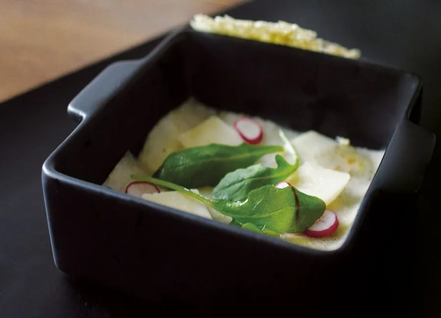 Carpaccio de poire au parmesan