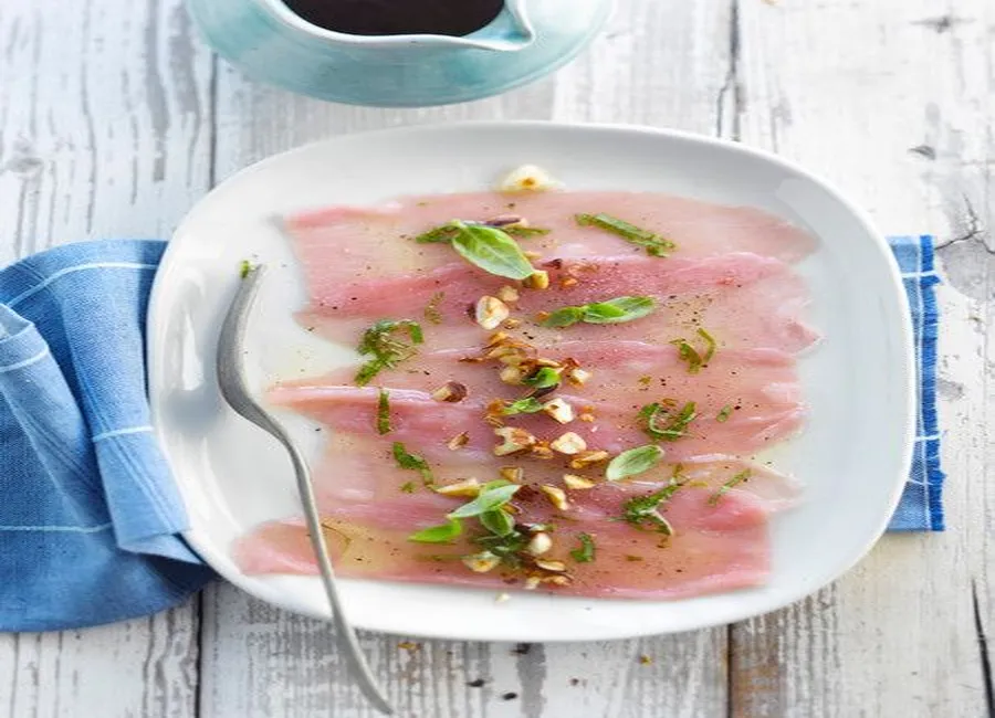 Carpaccio de veau au thon