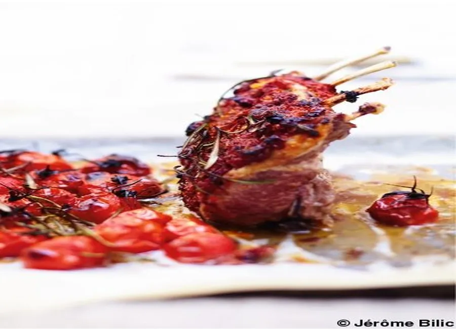 Carré d'agneau aux tomates confites