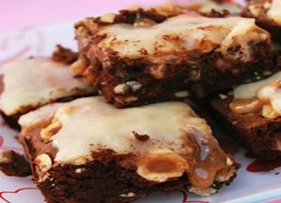 Carrés chocolatés au caramel
