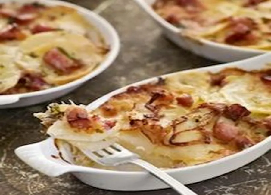 Casserole de pommes de terre et jambon