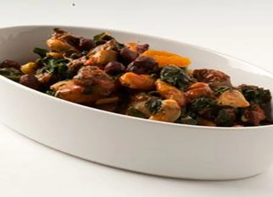 Cassolette de veau aux épinards à la marocaine