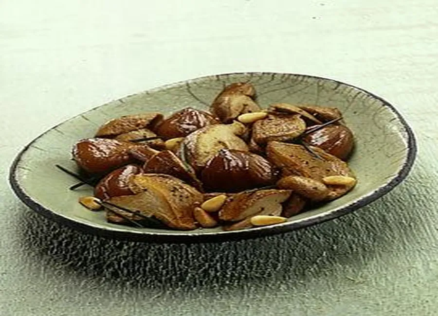 Cèpes rôtis aux châtaignes