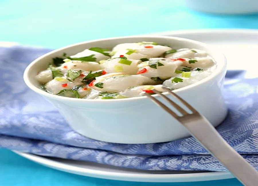 Céviche de daurade sauce au lait de coco