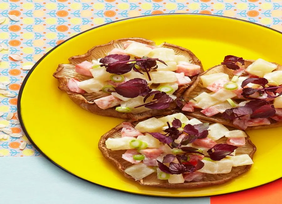 Champignons rôtis et salade de pommes de terre