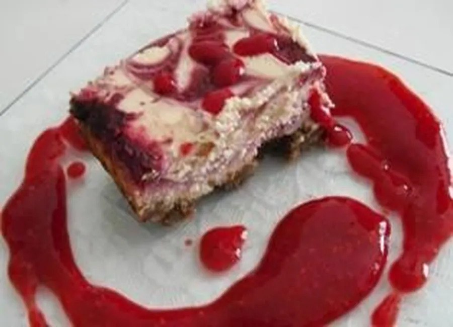 Cheesecake chocolat blanc framboises