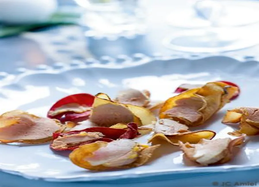 Chips de légumes au foie gras