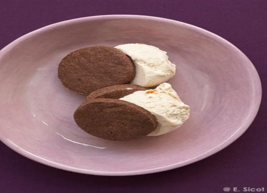 Chocolate ice cream sandwiches
