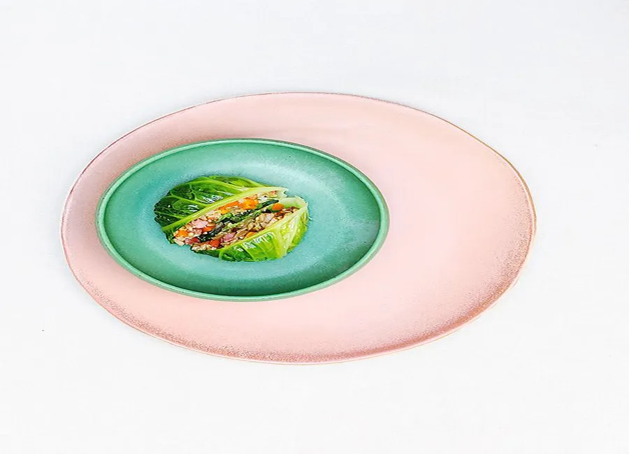 Chou farci à l'avoine et au lard