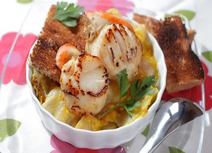 Coquilles st jacques aux endives