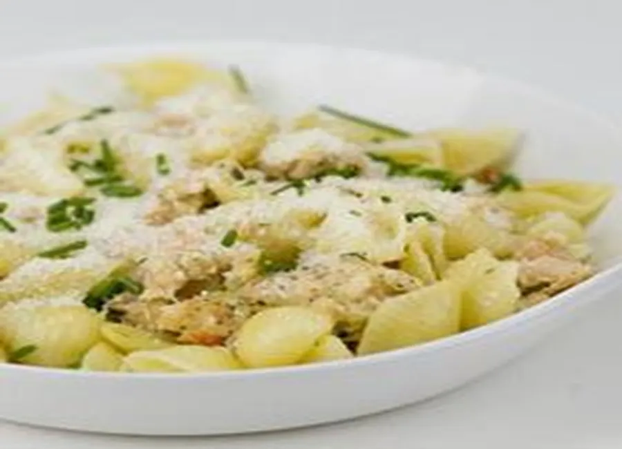 Coquillettes au crabe gratinées