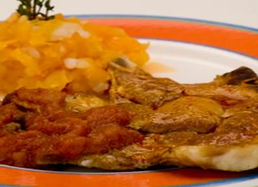 Côtelettes de porc, sauce chili