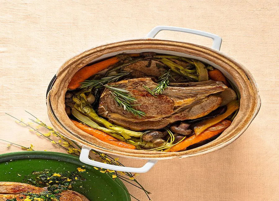 Côtes de veau en cocotte lutée