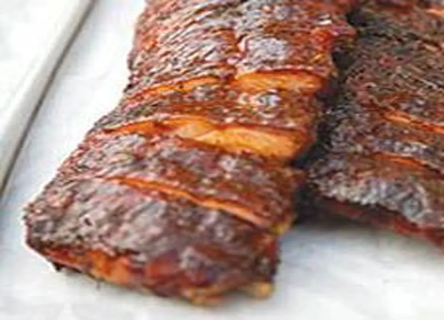 Côtes levées grillées bbq à la moutarde