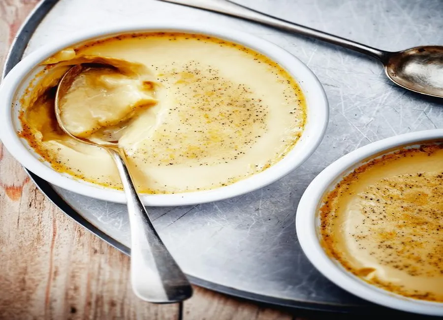 Crème aux oeufs et à la pomme sans sucre de philippe conticini