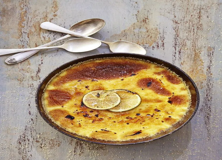 Crème brûlée, curcuma et citrons verts