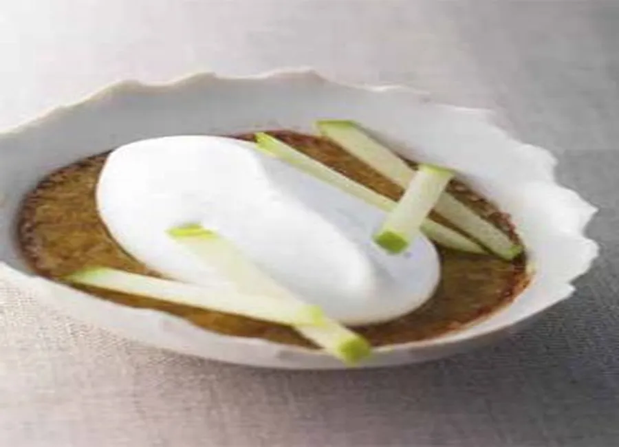 Crème brûlée de foie gras et pomme