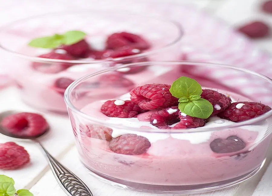 Crème d'amandes et framboises