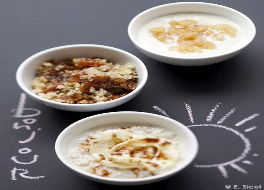 Crème de blé et compote de pomme