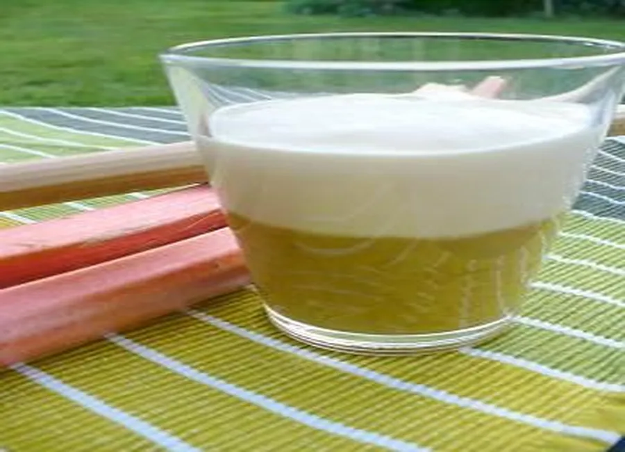 Crème de mascarpone à la compote de rhubarbe