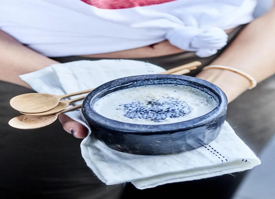Crème de millet au miso blanc et graines de chia