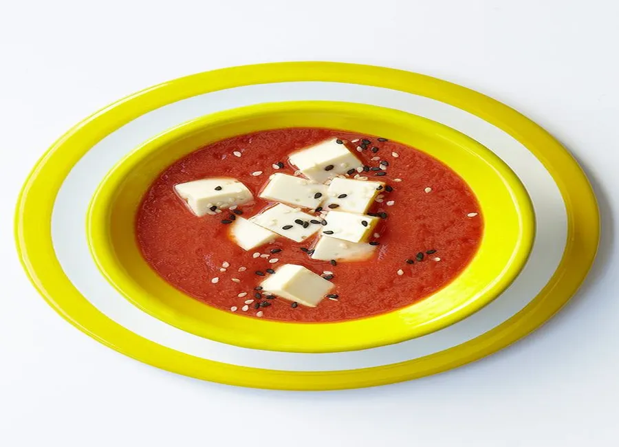 Crème de tomate au tofu