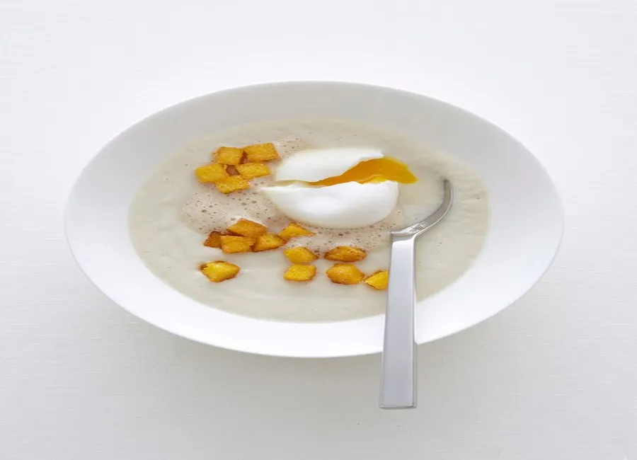 Crème de topinambours à l'oeuf