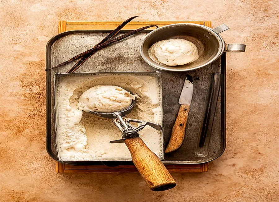 Crème glacée à la vanille et sans oeufs