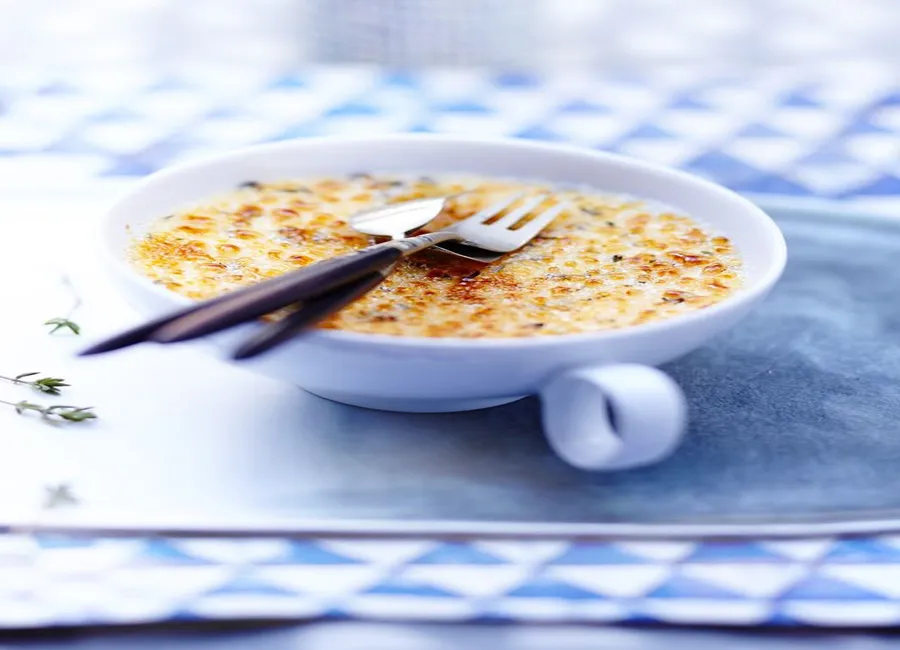 Crèmes brûlées chèvre-thym