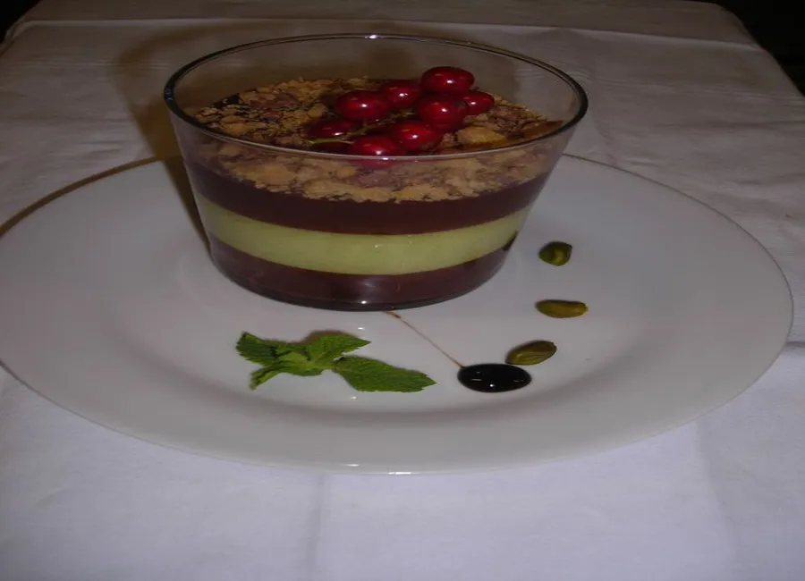 Crémeux chocolat-pistache