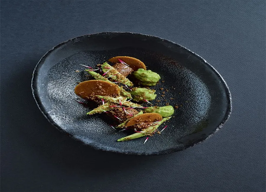 Crémeux de chocolat, avocat, gavottes