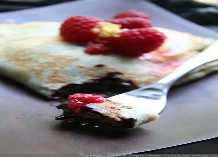 Crêpes choco-framboise