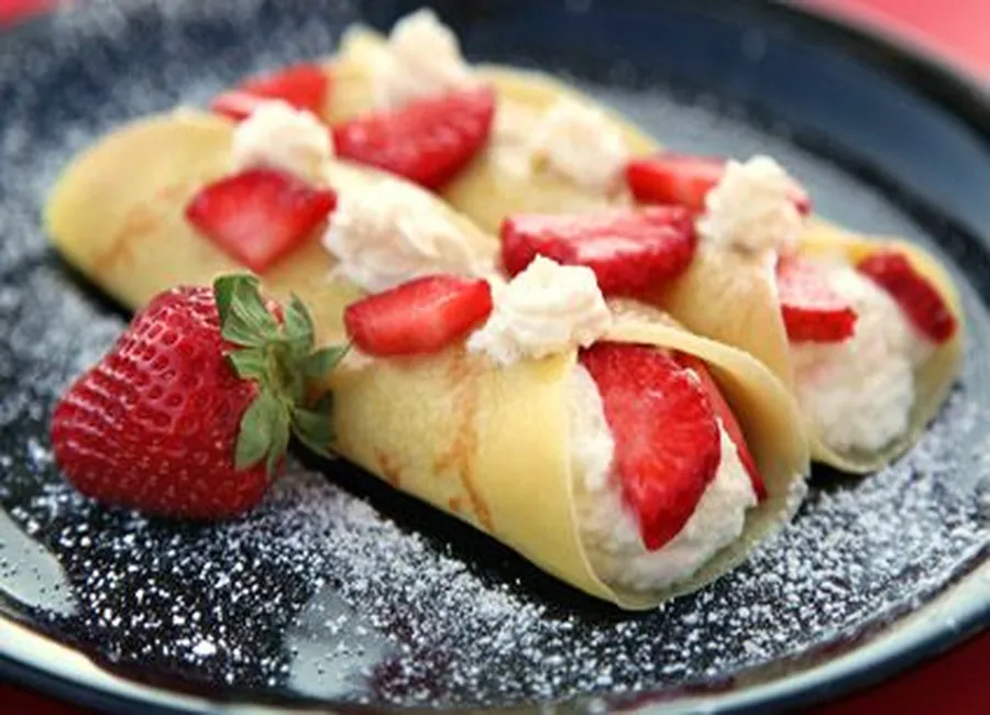 Crêpes gourmandes aux fraises