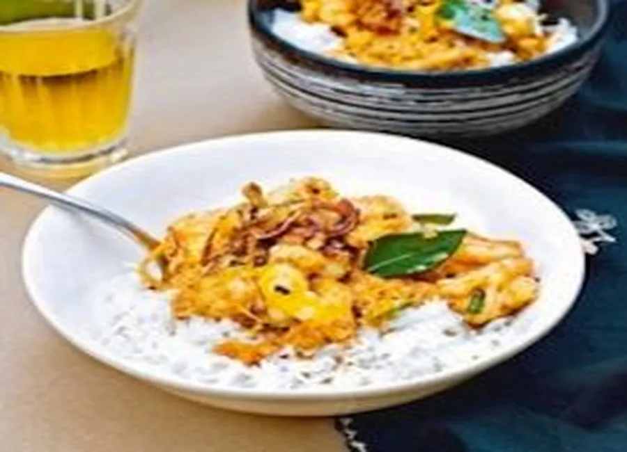 Crevettes malabares au curry