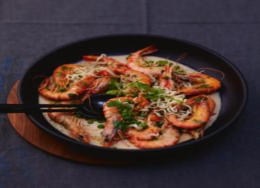 Crevettes un peu thaïes