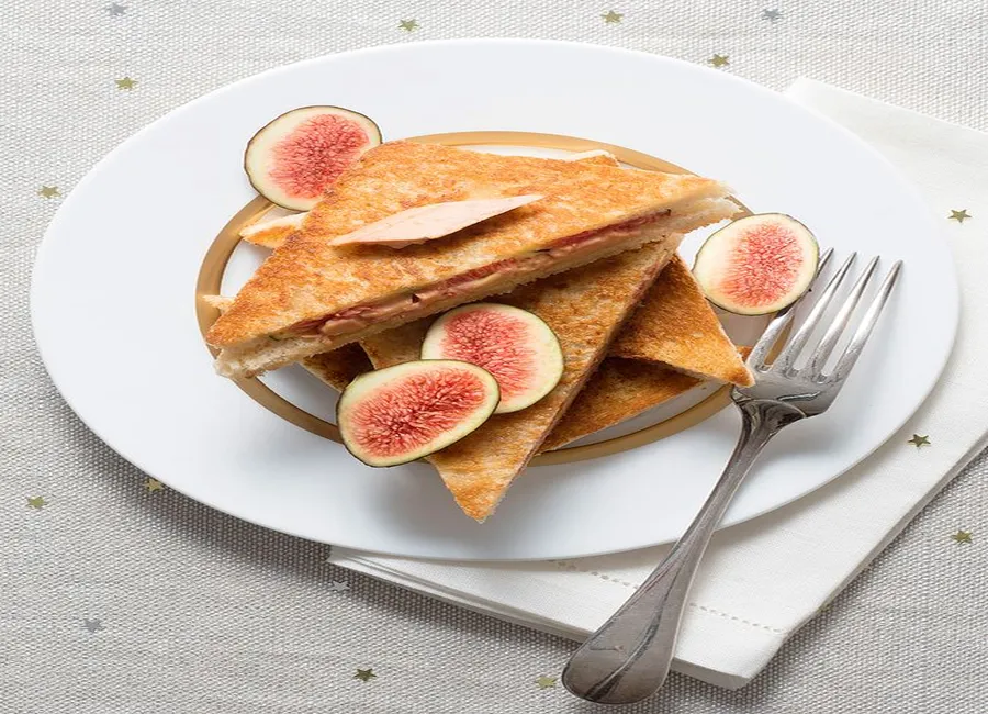 Croques foie gras aux figues