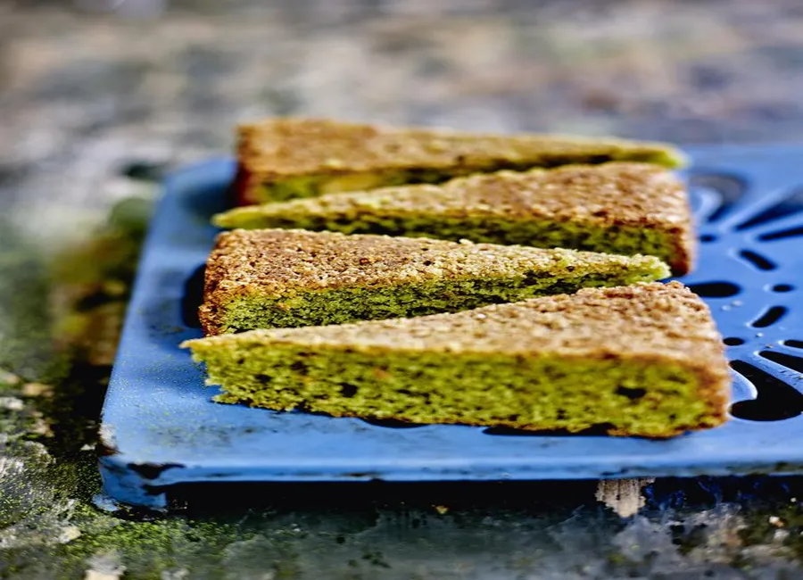 Gâteau amandine au matcha