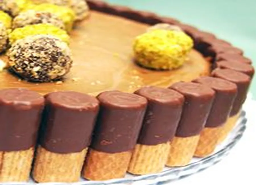 Gâteau au fromage aux chocolat et tourbillon de café