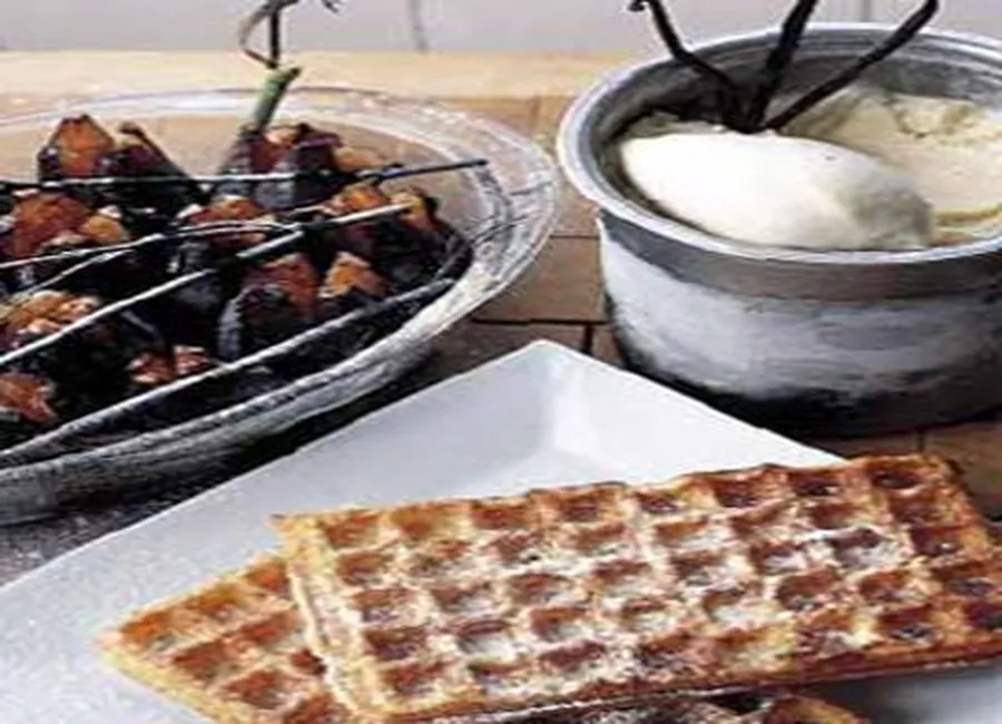 Gaufres aux figues roties