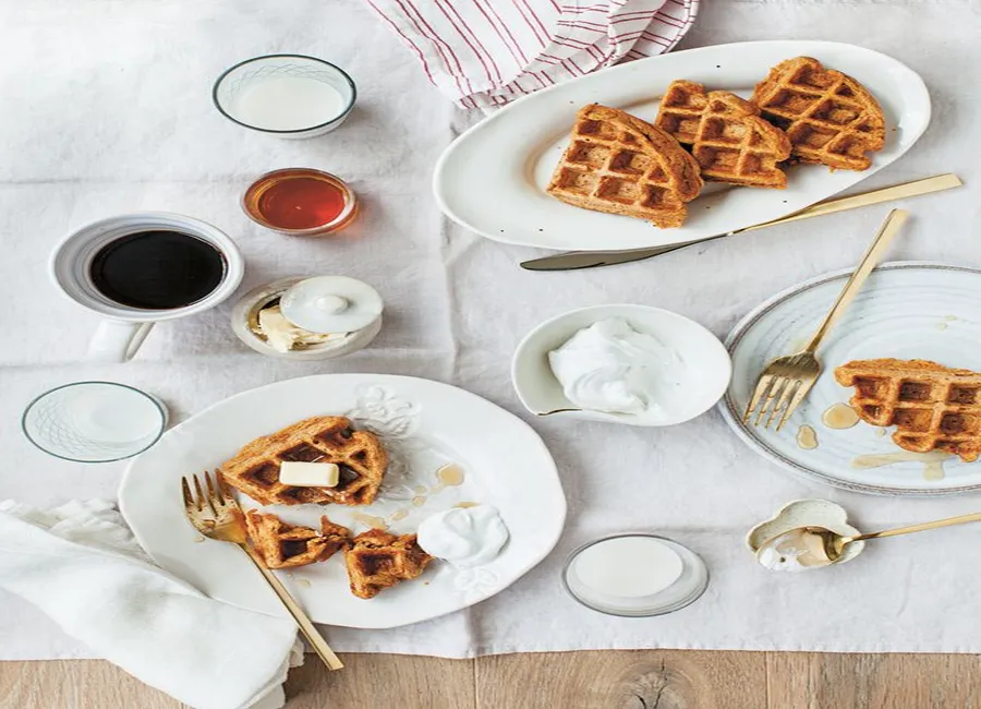 Gaufres vegan à la carotte
